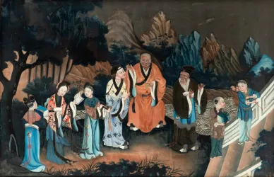 Chinesische Hinterglasmalerei, 1. Hälfte 20. Jh.